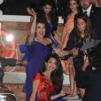 Amal Alamuddin lors de son enterrement de vie de jeune fille le 26 septembre 2014 à Venise, avant son mariage avec George Clooney.