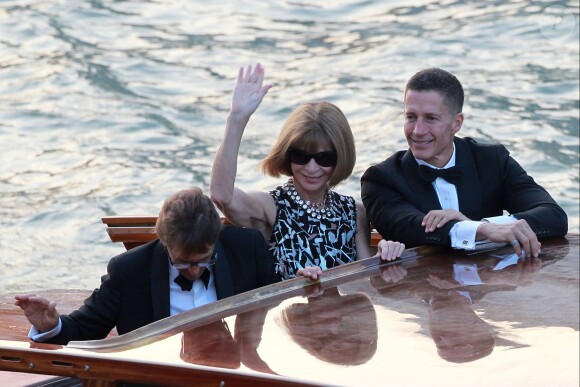 Anna Wintour. Mariage de George Clooney et Amal Alamuddin, célébré à l'Aman Canal Grande Venice à Venise, le 27 septembre 2014.