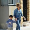 Jennifer Lopez et ses enfants Max et Emme Muniz Anthony à New York, le 18 septembre 2014.