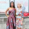 Flora Coquerel, Sylvie Tellier - Arrivée des people au défilé de mode "Leonard" collection prêt-à-porter printemps-été 2015, au palais de Tokyo lors de la fashion week de Paris le 29 septembre 2014.