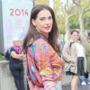 Frédérique Bel - Arrivée des people au défilé de mode "Leonard" collection prêt-à-porter printemps-été 2015, au palais de Tokyo lors de la fashion week de Paris le 29 septembre 2014.