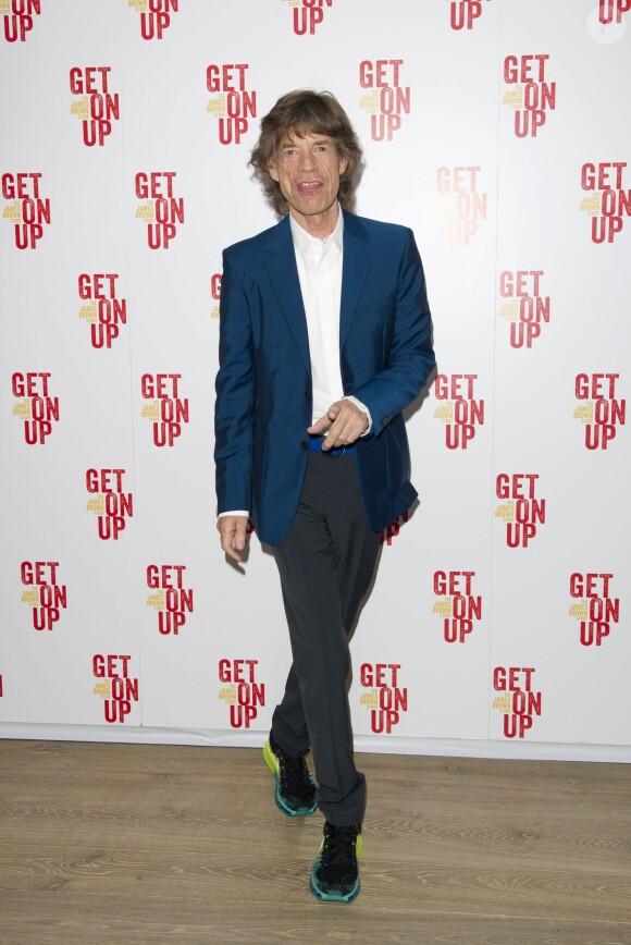 Mick Jagger lors de la soirée de la projection du film "Get On Up" à Londres, le 14 septembre 2014.