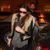 Kendall Jenner rentre à son hôtel déposée en voiture par Justin Bieber à Paris, le 30 septembre 2014