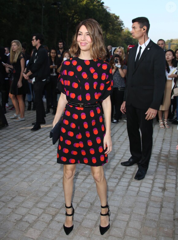 Sofia Coppola arrive à la Fondation LVMH pour assister au défilé Louis Vuitton printemps-été 2015. Paris, le 1er octobre 2014.