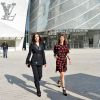 Jennifer Connelly et Sofia Coppola quittent la Fondation Louis Vuitton à l'issue du défilé Louis Vuitton. Paris, le 1er octobre 2014.