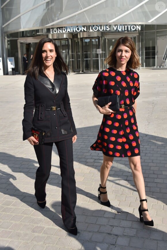 Jennifer Connelly et Sofia Coppola à la Fondation Louis Vuitton lors du défilé Louis Vuitton printemps-été 2015. Paris, le 1er octobre 2014.
