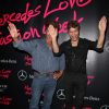 Igor et Grichka Bogdanoff (Bogdanov) à la Closing Party de la Fashion Week prêt-à-porter collection Printemps-Eté 2015 organisée par Mercedes-Benz, partenaire officiel de la Semaine des créateurs de mode, au Vip Room à Paris, le 1er octobre 2014.