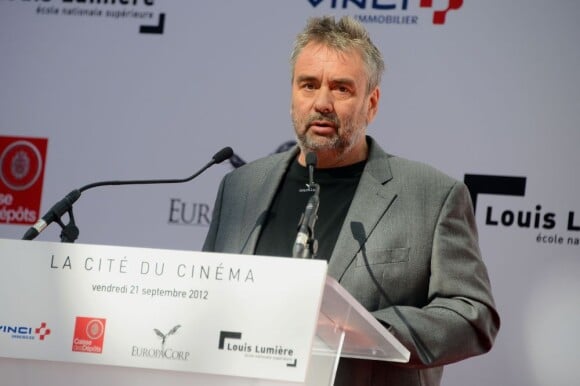 Luc Besson lors de l'inauguration de la Cité du cinéma à Saint-Denis le 21 septembre 2012