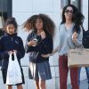 Exclusif - Kimora Lee Simmons et ses filles Ming et Aoki font du shopping à Beverly Hills, le 5 février 2014.