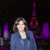 Anne Hildalgo - Lancement de la campagne de sensibilisation Octobre Rose (organisé par l'association "Le Cancer Du Sein, Parlons-En !") pour la recherche contre le cancer du sein au Palais National de Chaillot avec l'illumination de la Tour Eiffel en rose, à Paris le 7 octobre 2014