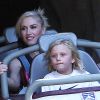 Gwen Stefani, son mari Gavin Rossdale et leur fils Zuma s'amusent à Disneyland à Anaheim, le 6 octobre 2014.