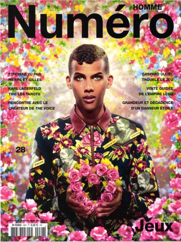 Stromae vu par Pierre et Gilles en couverture de "Numéro", octobre 2014.