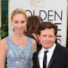 Tracy Pollen et Michael J. Fox à Beverly Hills, le 12 janvier 2014. 