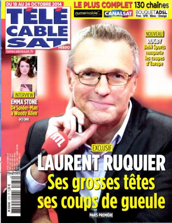 Magazine Télé Cable Sat, en kiosques le 13 octobre 2014.