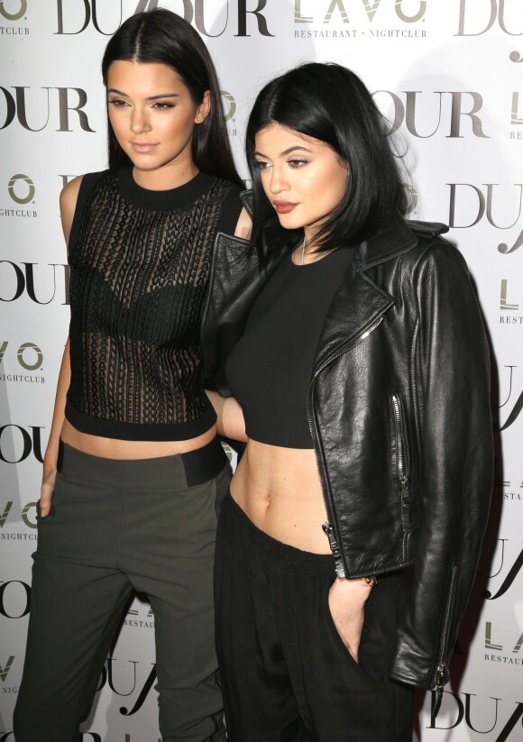 Kendall Jenner, Kylie Jenner - People à la soirée du magazine Dujour en l'honneur de Kylie et Kendall Jenner à New York, le 28 août 2014.