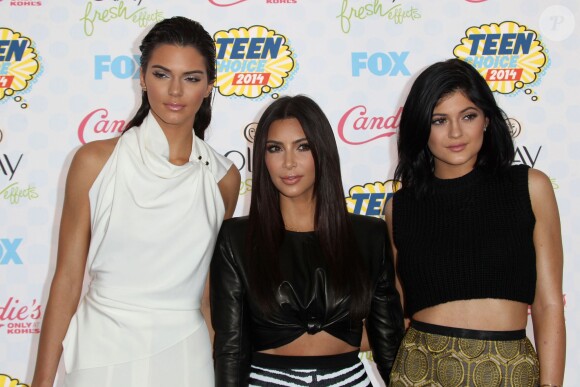 Kylie Jenner, Kim Kardashian, Kendall Jenner - Cérémonie des Teen Choice Awards à Los Angeles, le 10 août 2014. 10 August 2014
