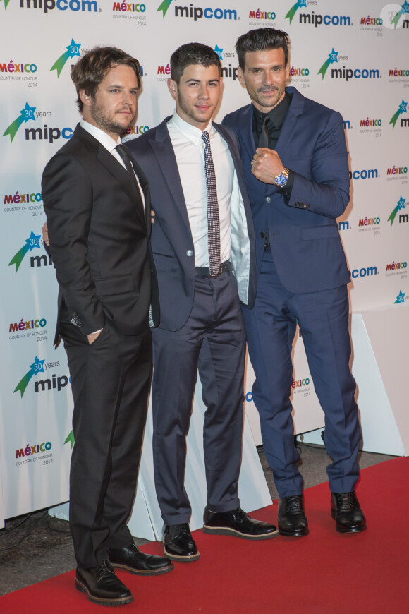 Nick Jonas, Franc Grillo - Soirée pour le MIPCOM 2014 à l'Hôtel Martinez à Cannes, le 13 octobre 2014
