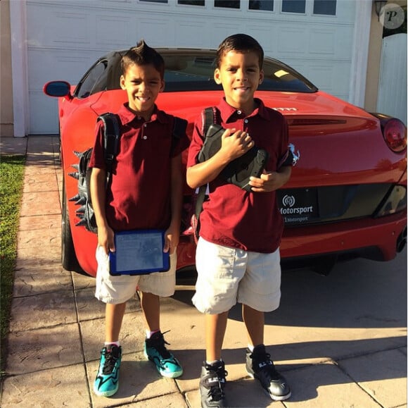 Matt Barnes et ses jumeaux, Isaiah Michael et Carter Kelly, photo publiée sur le compte Instagram de Matt Barnes, le 17 septembre 2014