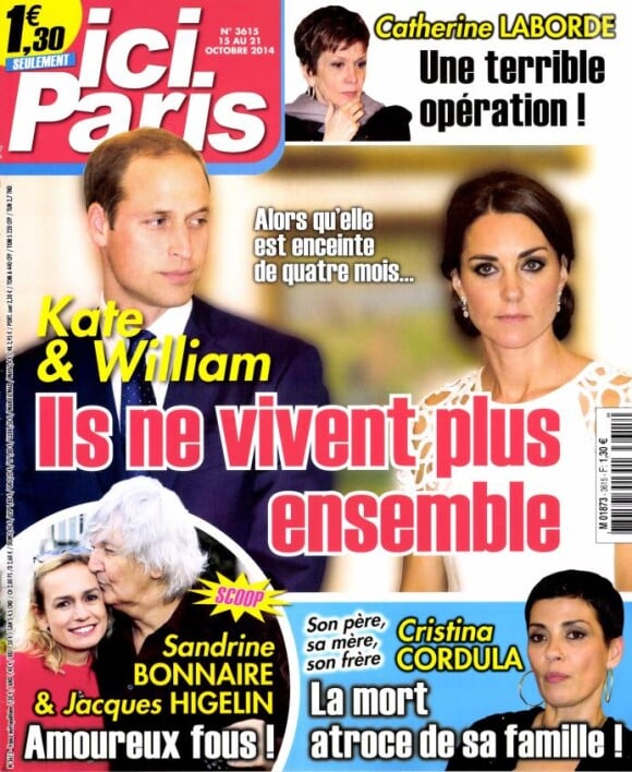 Magazine Ici Paris, en kiosques le 15 octobre 2014.