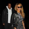 Beyoncé Knowles et Jay Z vont dîner un restaurant et se rendent dans une galerie d'art à Londres le 15 octobre 2014.