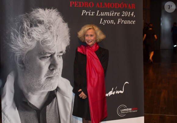Brigitte Fossey - Photocall à l'occasion de l'hommage à Pedro Almodovar qui reçoit le Prix Lumière 2014 à Lyon le 17 octobre 2014
