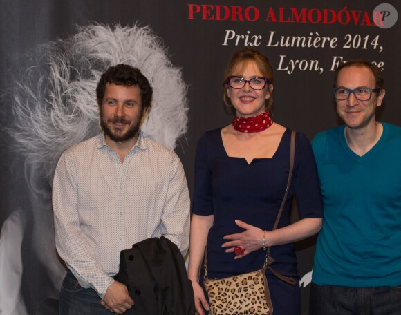 Agnès Soral - Photocall à l'occasion de l'hommage à Pedro Almodovar qui reçoit le Prix Lumière 2014 à Lyon le 17 octobre 2014