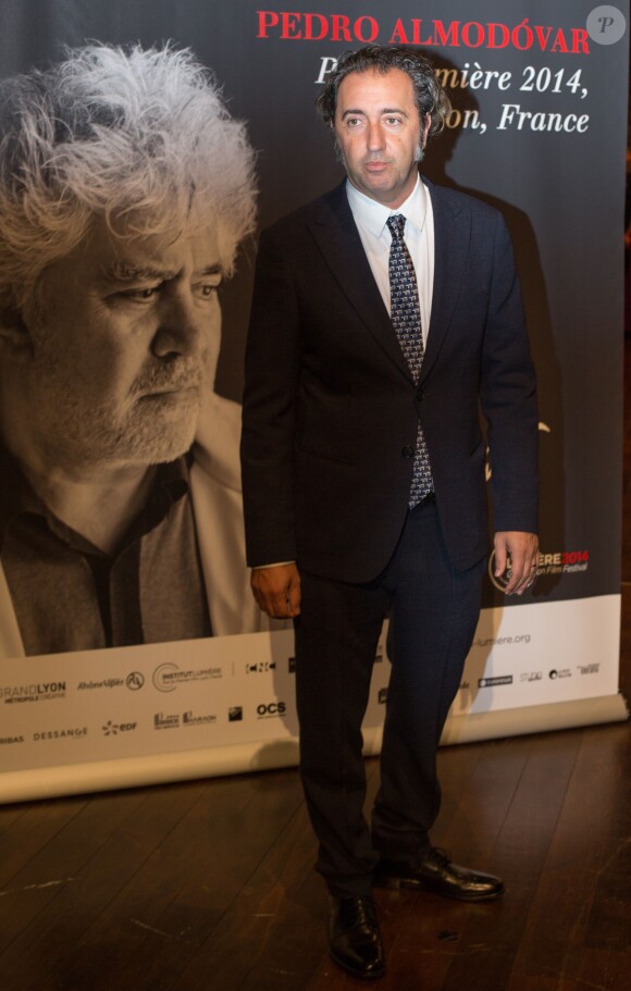 Paolo Sorrentino - Photocall à l'occasion de l'hommage à Pedro Almodovar qui reçoit le Prix Lumière 2014 à Lyon le 17 octobre 2014