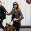 Carla Bruni-Sarkozy - Nicolas Sarkozy et sa femme Carla Bruni-Sarkozy sortent du restaurant Hanawa après leur déjeuner à Paris, le 2 octobre 2014.