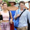 Exclusif - Matthew Morrison et sa femme Renee Puente sont allés déjeuner avec des amis à Hawaii. Le 19 octobre 2014