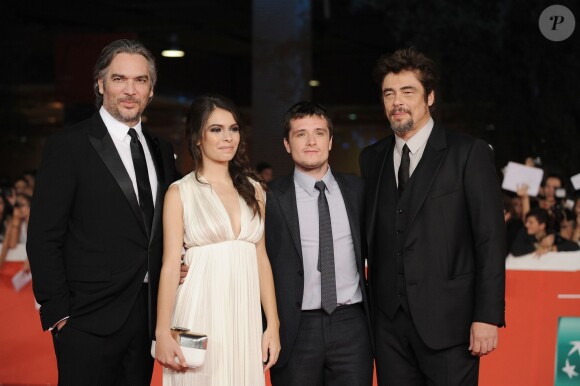 Andrea Di Stefano, Claudia Traisac, Josh Hutcherson, Benicio Del Toro - Première du film "Paradise Lost" lors du festival du film de Rome en Italie le 19 octobre 2014.