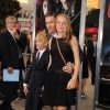 Ethan Hawke, son fils Roan Thurman-Hawke et sa fille Maya Thurman-Hawke à Los Angeles, le 26 août 2013.