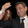 Carla Bruni-Sarkozy et son mari Nicolas Sarkozy - Meeting de Nicolas Sarkozy à Toulon le 22 octobre 2014.