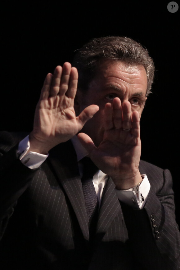 Nicolas Sarkozy en meeting à Toulon le 22 octobre 2014.
