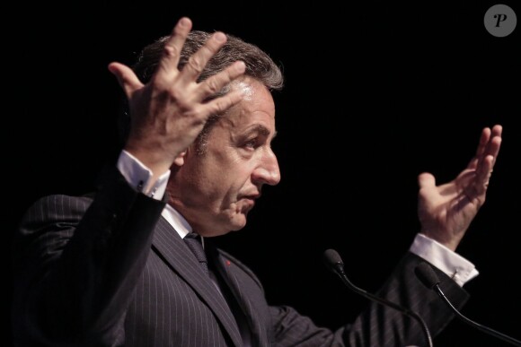Nicolas Sarkozy en meeting à Toulon le 22 octobre 2014.