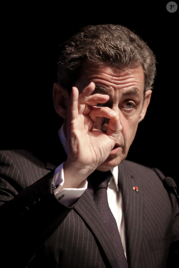 Nicolas Sarkozy en meeting à Toulon le 22 octobre 2014.
