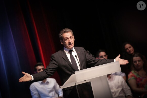 Nicolas Sarkozy en meeting à Toulon le 22 octobre 2014.