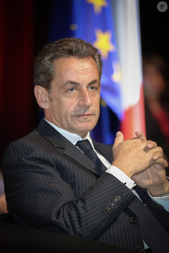 Nicolas Sarkozy en meeting à Toulon le 22 octobre 2014.