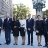 Le prince Carl Philip et sa fiancée Sofia Hellqvist avec la famille royale lors de l'ouverture du Parlement suédois en présence de la famille royale à Stockholm le 30 septembre 2014