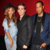 Beyoncé, Jake Gyllenhaal et Jay Z assistent à l'avant-première du film Nightcrawler à l'AMC Lincoln Square Theater. New York, le 27 octobre 2014.