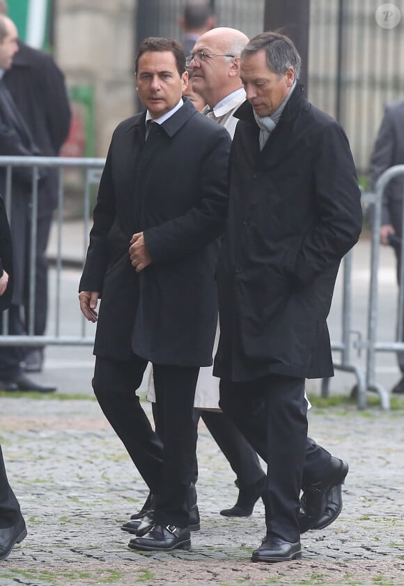 Eric Bessonlors des obsèques de Christophe de Margerie, président de Total décédé dans un accident d'avion, en l'église Saint-Sulpice à Paris, le 27 octobre 2014