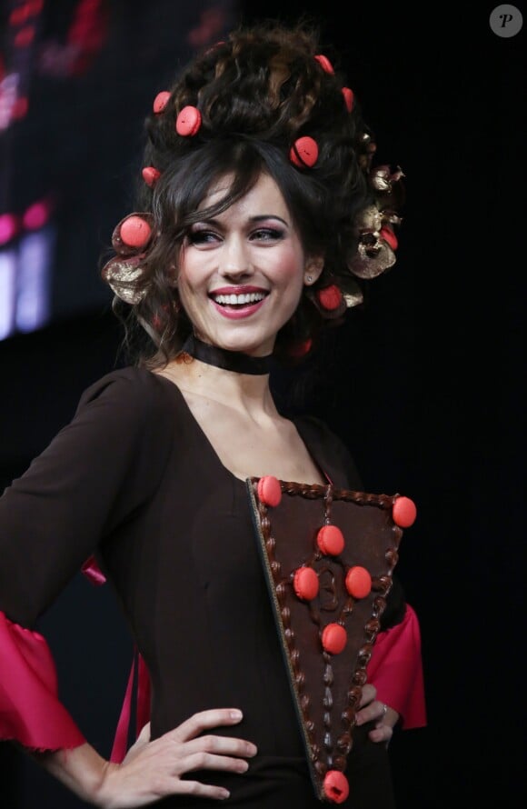 Marie-Ange Casalta lors du défilé du 20ème Salon du Chocolat à la Porte de Versailles à Paris, le 28 octobre 2014.