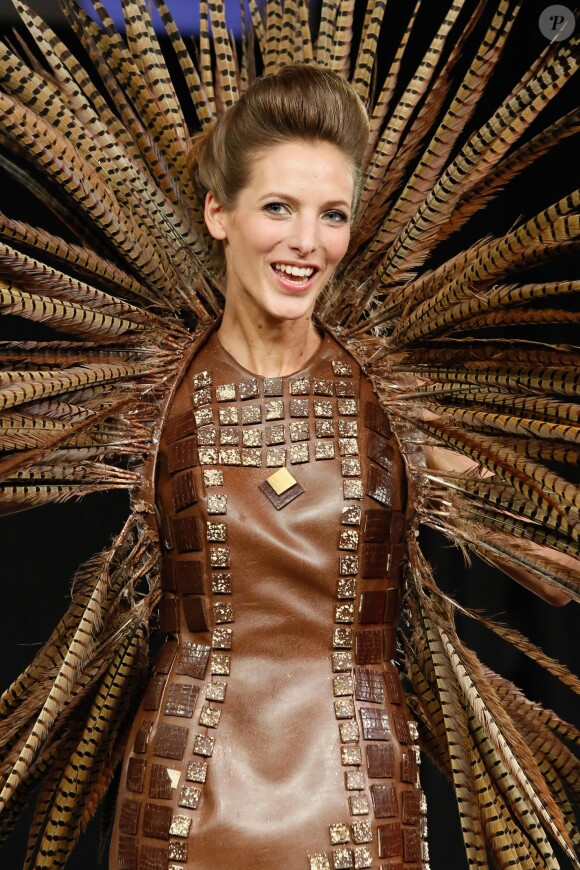 Elodie Varlet lors du défilé du 20ème Salon du Chocolat à la Porte de Versailles à Paris, le 28 octobre 2014.