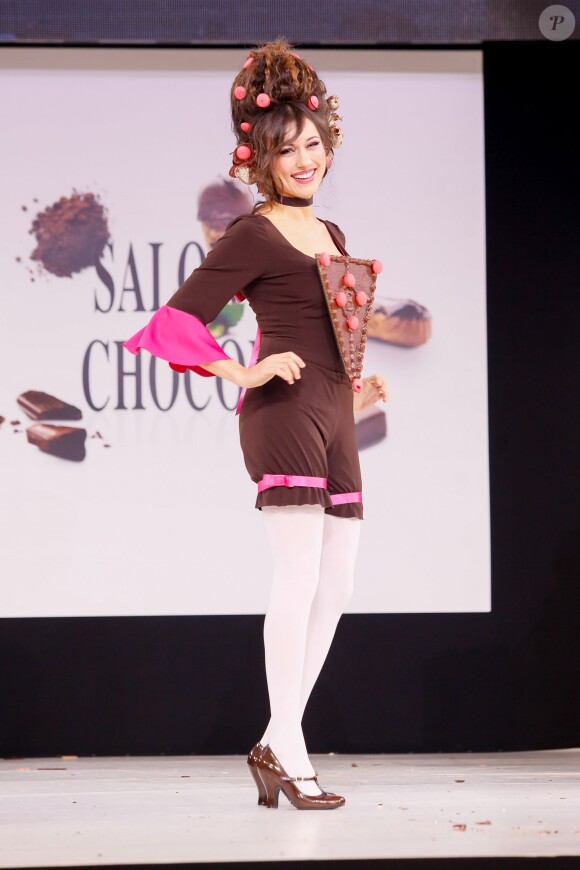 Marie-Ange Casalta lors du défilé du 20ème Salon du Chocolat à la Porte de Versailles à Paris, le 28 octobre 2014.