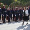 Le roi Felipe VI et la reine Letizia d'Espagne ont accueilli le 29 octobre 2014 au palais du Pardo, à Madrid, Michelle Bachelet, présidente du Chili, en visite d'Etat de deux jours.