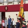 Le roi Felipe VI et la reine Letizia d'Espagne ont accueilli le 29 octobre 2014 au palais du Pardo, à Madrid, Michelle Bachelet, présidente du Chili, en visite d'Etat de deux jours.