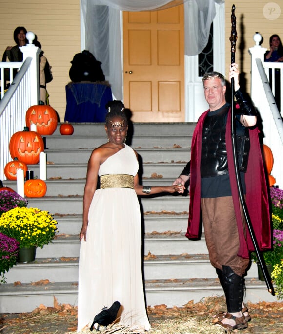 Le maire de New York Bill de Blasio et sa femme Chirlane McCray organisent une soirée d'Halloween à New York, le 28 octobre 2014.