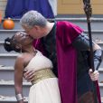 Le maire de New York Bill de Blasio et sa femme Chirlane McCray organisent une soirée pour Halloween à New York, le 28 octobre 2014.