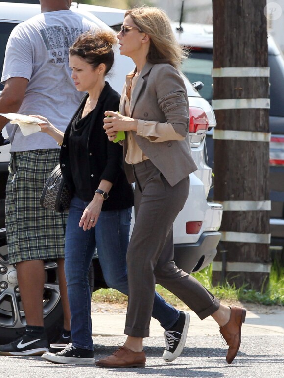 Exclusif  - Sandra Bullock sur le tournage du film "Our Brand is Crisis" à la Nouvelle-Orléans, le 22 septembre 2014.