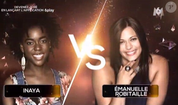Inaya et Emanuelle Robitaille dans Rising Star, le jeudi 30 octobre 2014.