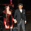Christian Audigier et sa fiancée Nathalise Sorensen lors d'une soirée Halloween au Pealrs à Hollywood, le 30 octobre 2014
